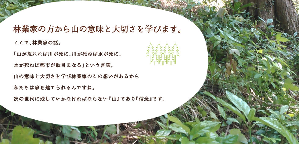 本日のメインイベント！樹齢60?80年の檜の伐採をご覧頂きます。