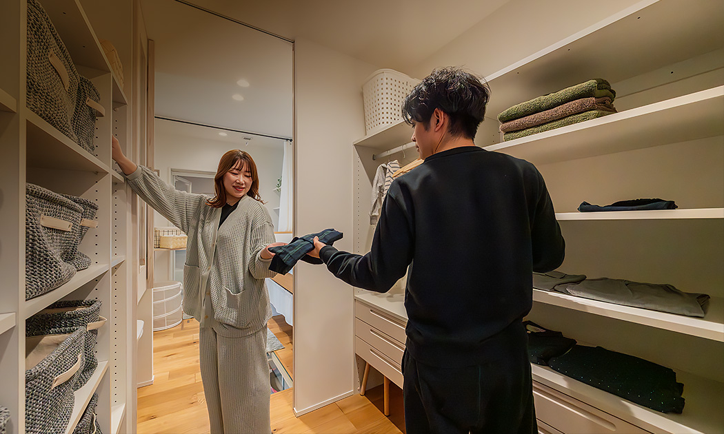 起きてから出発まで、迷わない動線の工夫。