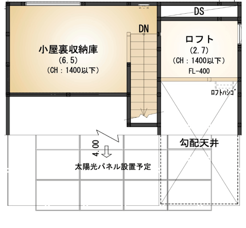 小屋裏平面図