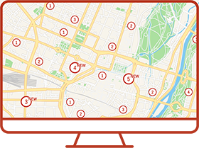 学区、ハザードマップ、通勤駅への乗車時間などの<br>絞り込み機能も充実