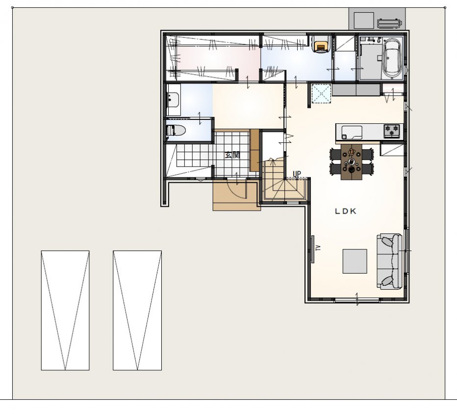 36坪｜3LDK+WIC+書斎