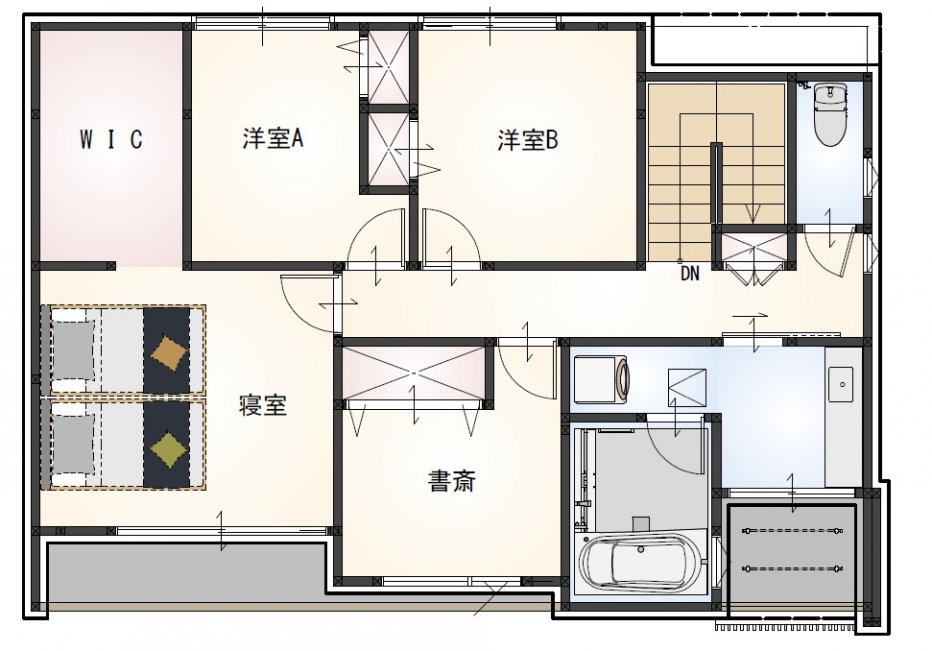 36坪｜4LDK+WIC+タタミスペース