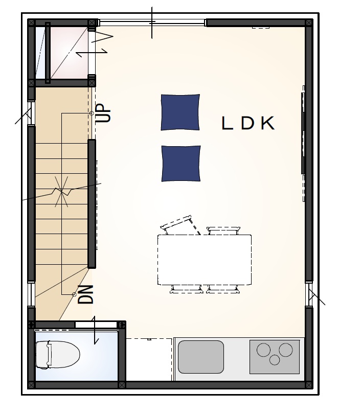 19坪｜3LDK（3階建て）