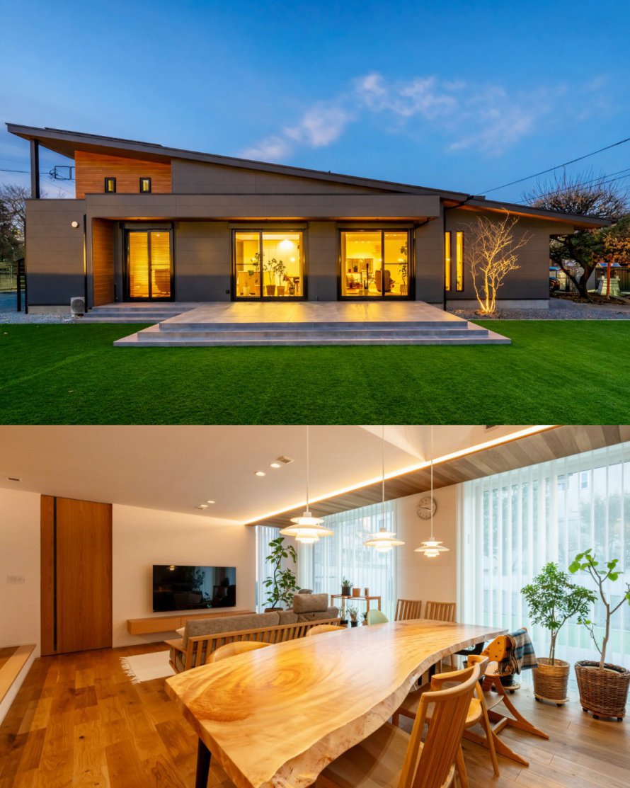 家族が集い、心から寛ぐ。 サウナのある本物志向の平屋