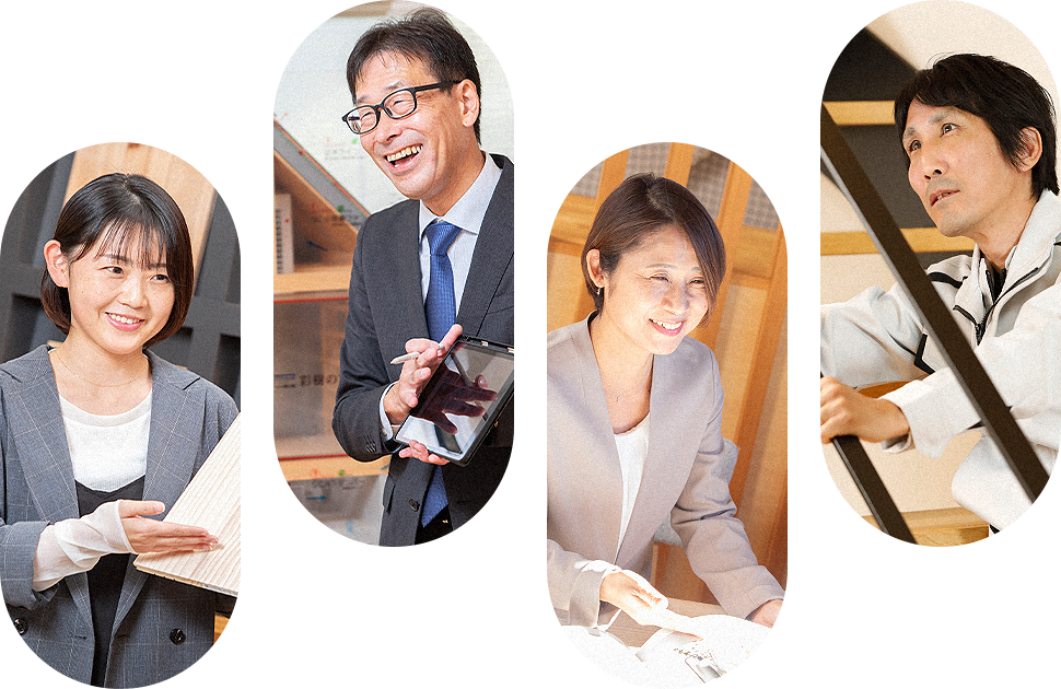 打ち合わせをする高砂建設の社員